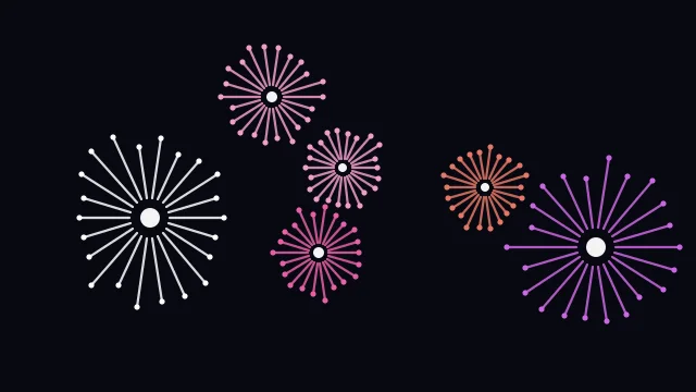 Hot Rose fireworks background — free HD hot rose color wallpaper 1920x1080