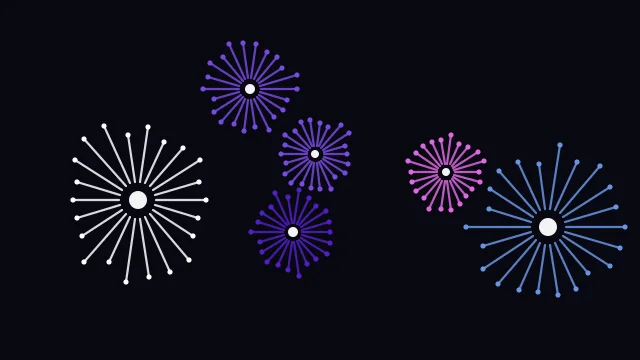 Indigo Ink fireworks background — free HD indigo ink color wallpaper 1920x1080