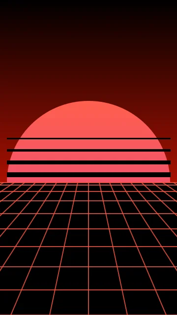 Inferno vaporwave phone wallpaper — free HD retro wallpaper