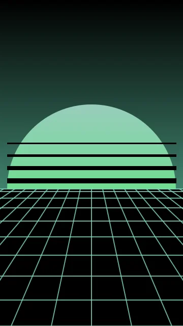 Jungle Teal vaporwave phone wallpaper — free HD jungle teal mobile wallpaper 1080x1920