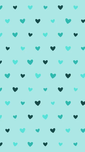 Light Sea Green hearts phone wallpaper — free HD light sea green mobile wallpaper 1080x1920