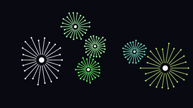 Lime fireworks background — free HD lime color wallpaper 1920x1080