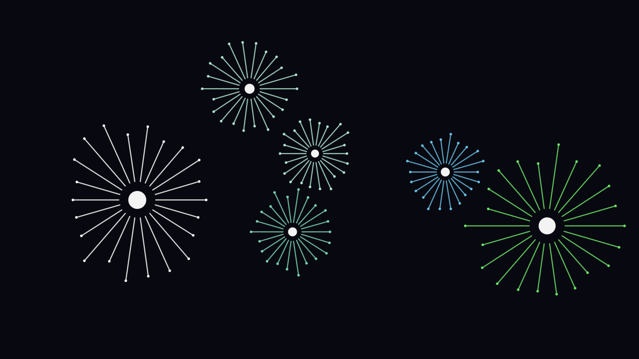 Mint Leaf fireworks background — free HD mint leaf color wallpaper 1920x1080