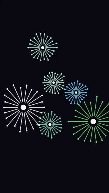 Mint Leaf fireworks phone wallpaper — free HD mint leaf mobile wallpaper 1080x1920