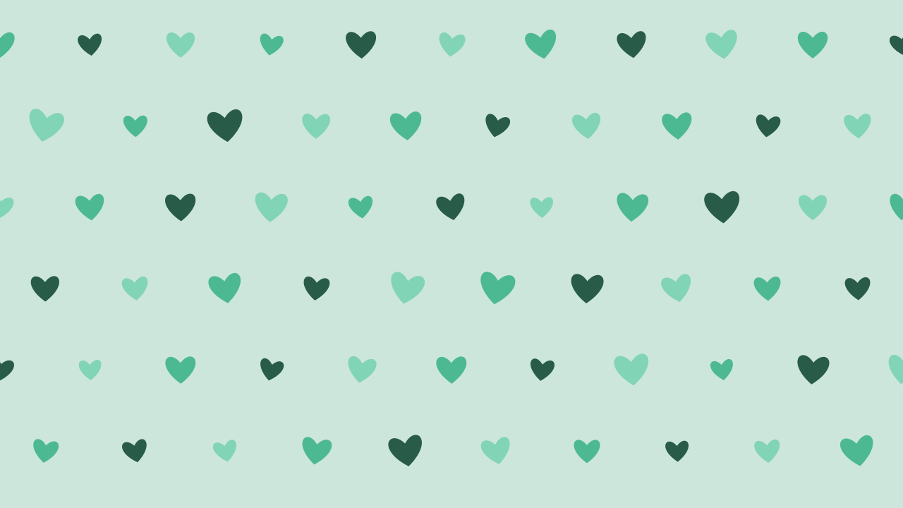 Mint Leaf hearts background — free HD mint leaf color wallpaper 1920x1080