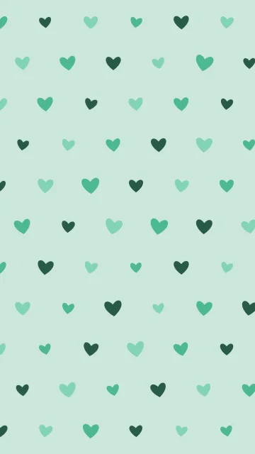 Mint Leaf hearts phone wallpaper — free HD mint leaf mobile wallpaper 1080x1920
