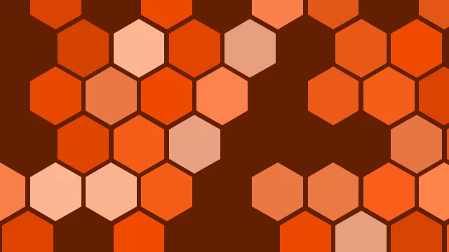 Molten Orange hexagon background — free HD molten orange color wallpaper 1920x1080