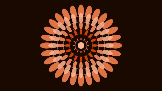 Molten Orange mandala background — free HD molten orange color wallpaper 1920x1080