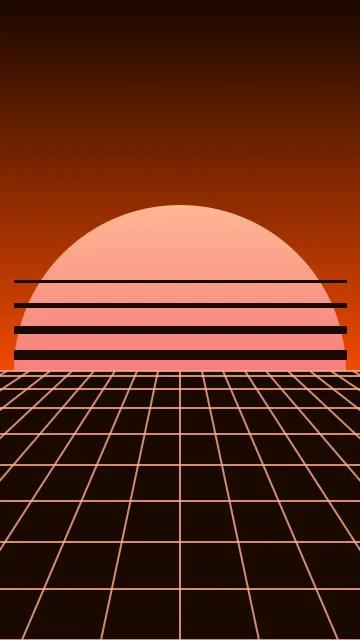 Molten Orange vaporwave phone wallpaper — free HD molten orange mobile wallpaper 1080x1920
