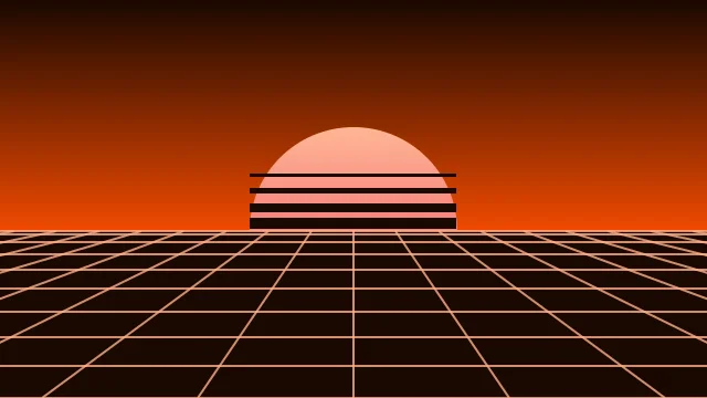 Molten Orange vaporwave background — free HD molten orange color wallpaper 1920x1080