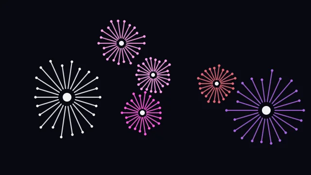 Neon Rose fireworks background — free HD neon rose color wallpaper 1920x1080
