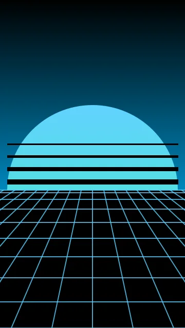 Ocean Blue vaporwave phone wallpaper — free HD ocean blue mobile wallpaper 1080x1920