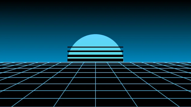 Ocean Blue vaporwave background — free HD ocean blue color wallpaper 1920x1080