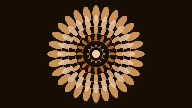 Ochre mandala background — free HD ochre color wallpaper 1920x1080