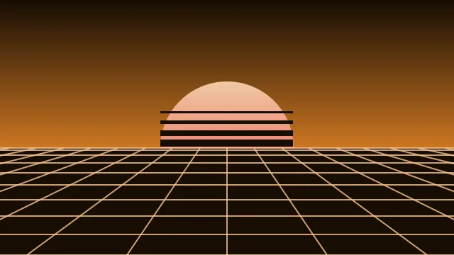 Ochre vaporwave background — free HD ochre color wallpaper 1920x1080