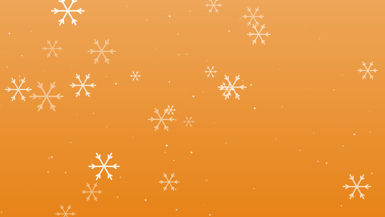 Orange 100 snowflake background — free HD orange 100 color wallpaper 1920x1080