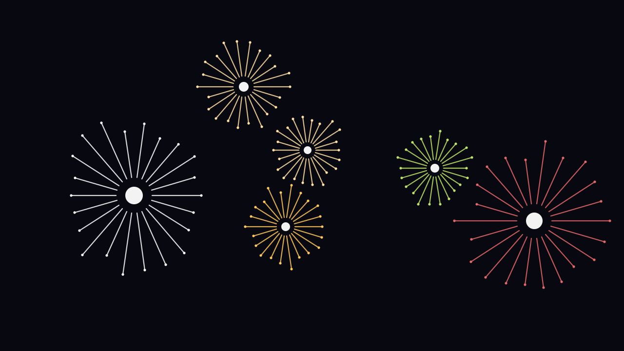 Orange fireworks background — free HD orange color wallpaper 1920x1080