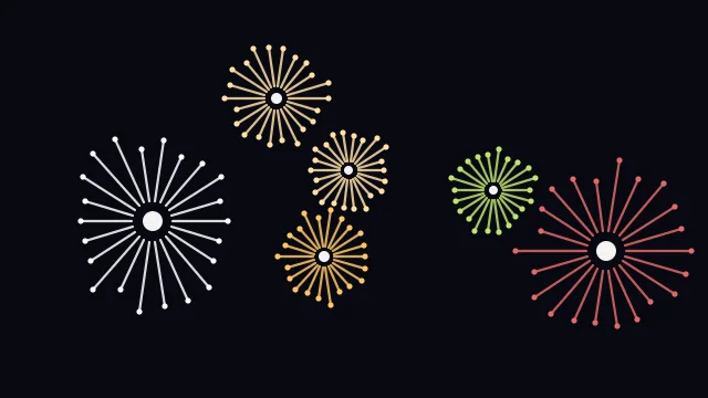 Orange fireworks background — free HD orange color wallpaper 1920x1080