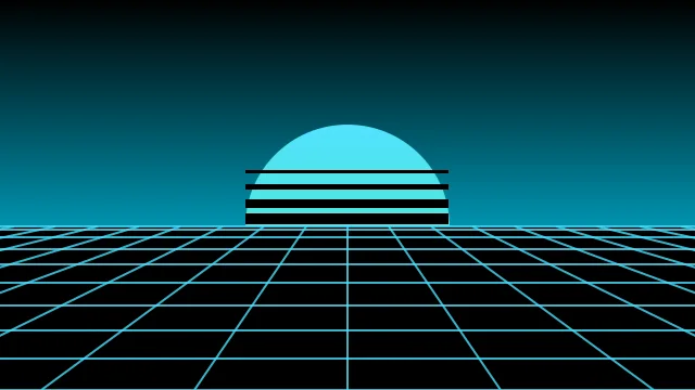 Pacific Cyan vaporwave desktop wallpaper — free 4K pacific cyan wallpaper 3840x2160