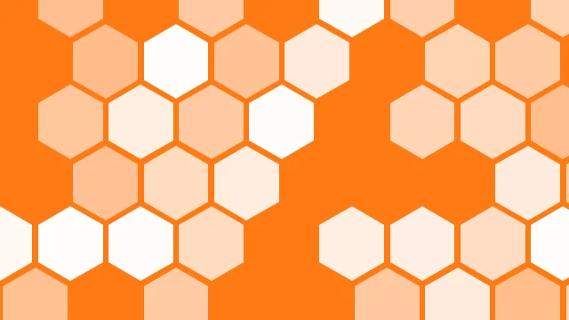 Peach Glow hexagon background — free HD peach glow color wallpaper 1920x1080