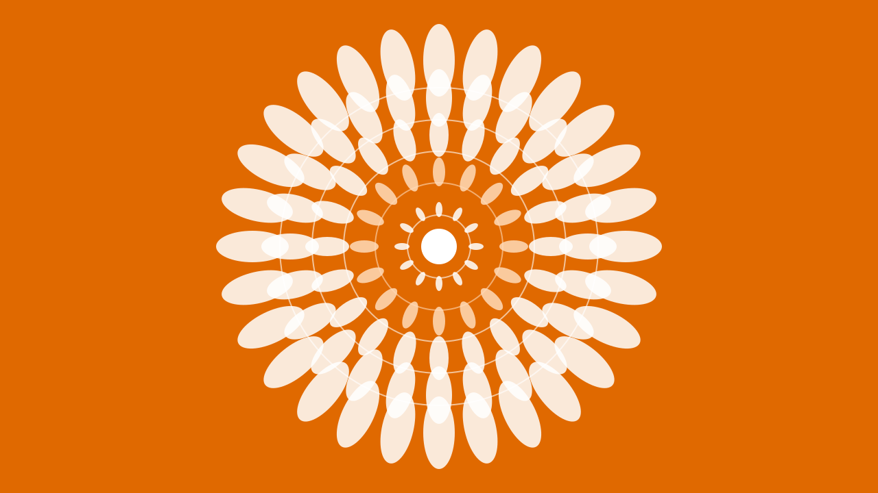 Peach Puff mandala background — free HD peach puff color wallpaper 1920x1080