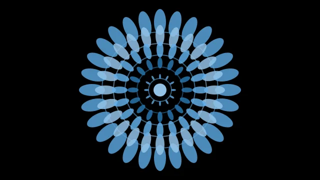 Rich Cerulean mandala desktop wallpaper — free 4K rich cerulean wallpaper 3840x2160