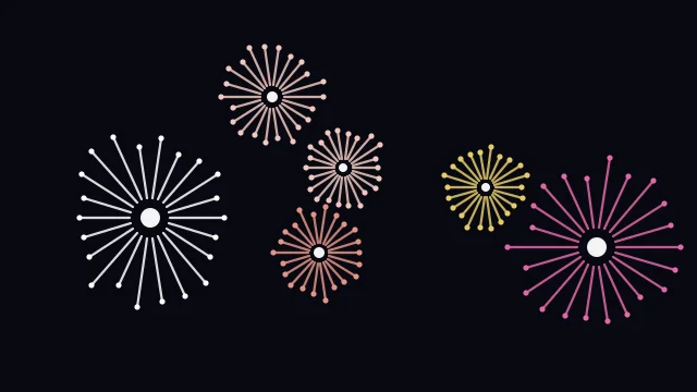 Rosy Copper fireworks background — free HD rosy copper color wallpaper 1920x1080