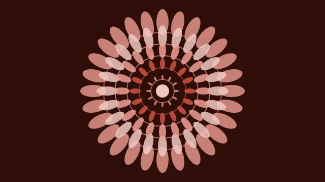 Rosy Copper mandala background — free HD rosy copper color wallpaper 1920x1080