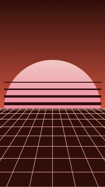 Rosy Copper vaporwave phone wallpaper — free HD retro wallpaper