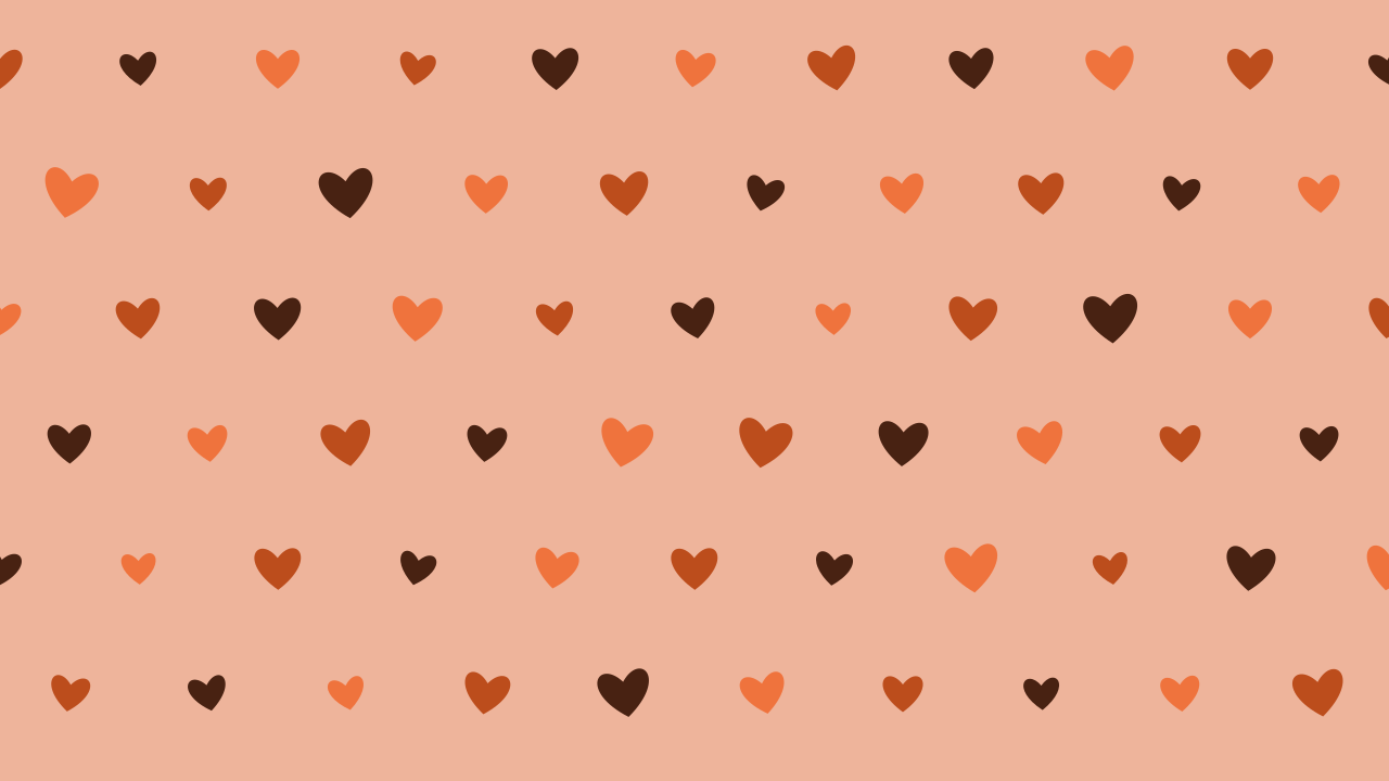 Rusty Spice hearts background — free HD rusty spice color wallpaper 1920x1080