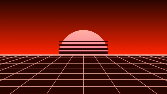 Scarlet Fire vaporwave background — free HD gaming wallpaper