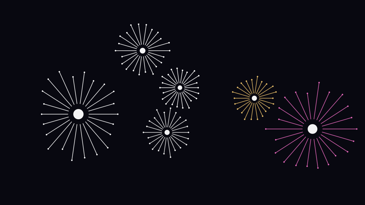 Silver fireworks background — free HD silver color wallpaper 1920x1080