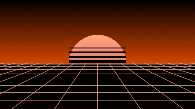 Spicy Orange vaporwave background — free HD gaming wallpaper