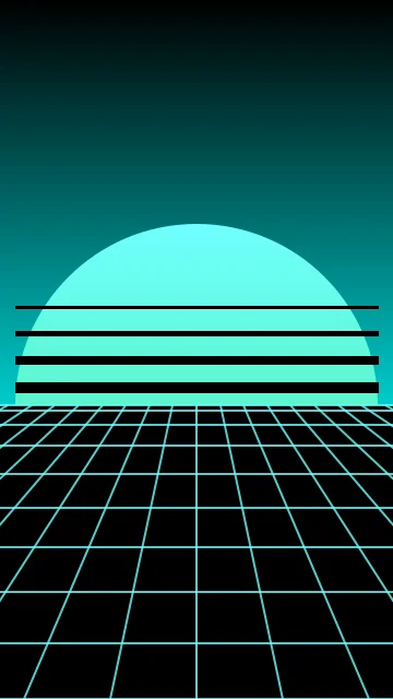 Strong Cyan vaporwave phone wallpaper — free HD strong cyan mobile wallpaper 1080x1920
