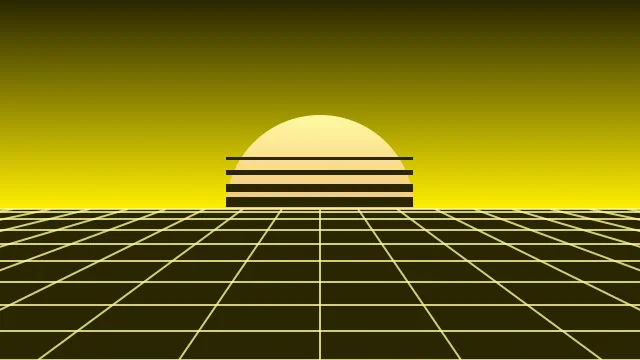 Sunbeam Yellow vaporwave desktop wallpaper — free 4K sunbeam yellow wallpaper 3840x2160