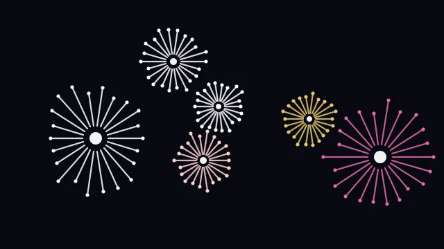 Sweet Salmon fireworks background — free HD birthday background