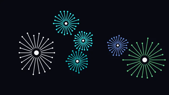 Teal fireworks desktop wallpaper — free 4K teal wallpaper 3840x2160