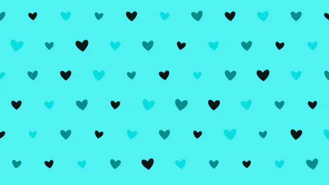 Teal hearts desktop wallpaper — free 4K teal wallpaper 3840x2160