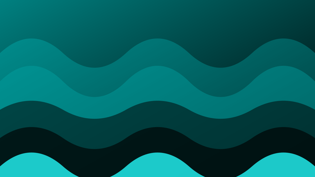 Teal waves background — free HD teal color wallpaper 1920x1080