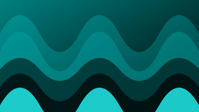 Teal waves background — free HD teal color wallpaper 1920x1080