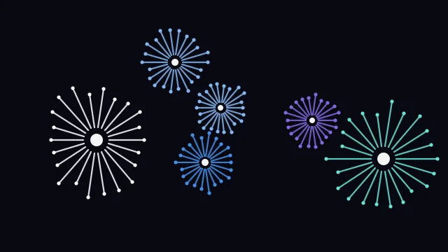 Tech Blue fireworks desktop wallpaper — free 4K tech blue wallpaper 3840x2160