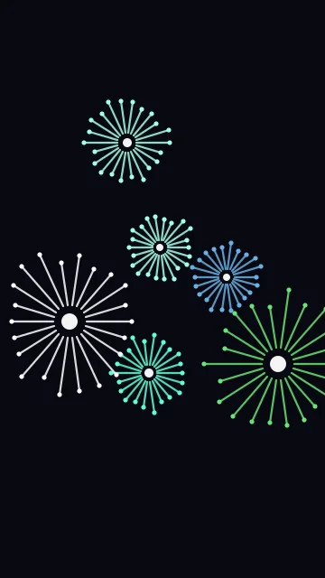Tropical Mint fireworks phone wallpaper — free HD tropical mint mobile wallpaper 1080x1920