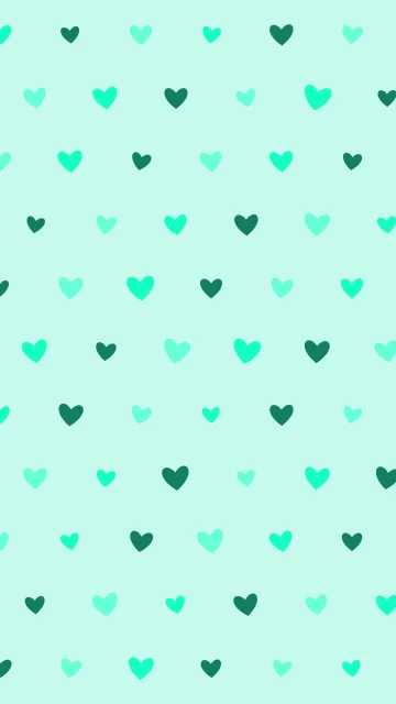 Tropical Mint hearts phone wallpaper — free HD tropical mint mobile wallpaper 1080x1920