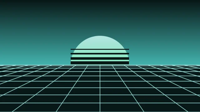 Tropical Teal vaporwave desktop wallpaper — free 4K tropical teal wallpaper 3840x2160