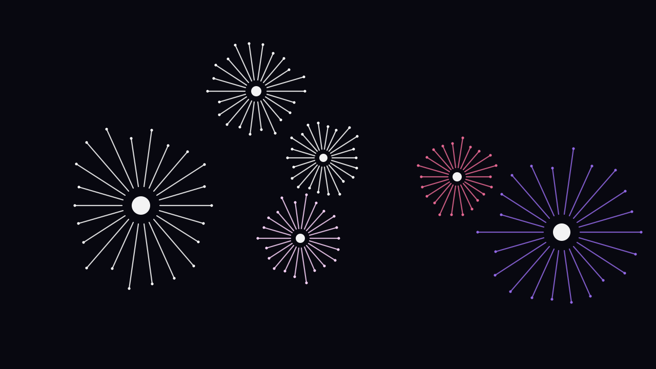 Violet fireworks background — free HD violet color wallpaper 1920x1080